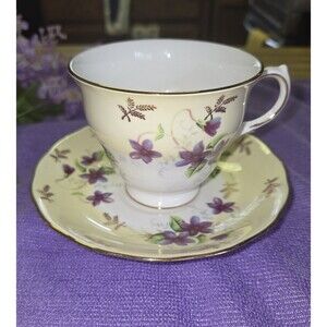 Cottage Core Aynsley Bone China Tea Cup And Saucer Set England